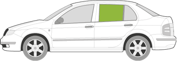 Afbeelding van Zijruit links Skoda Fabia sedan
