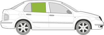 Afbeelding van Zijruit rechts Skoda Fabia sedan