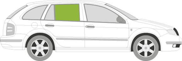 Afbeelding van Zijruit rechts Skoda Fabia break