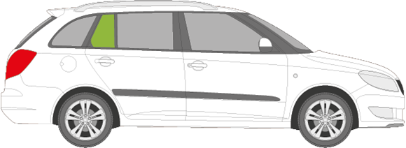 Afbeelding van Zijruit rechts Skoda Fabia break