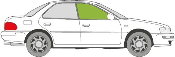 Afbeelding van Zijruit rechts Subaru Impreza