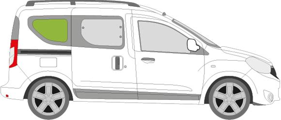 Afbeelding van Zijruit rechts Dacia Dokker 