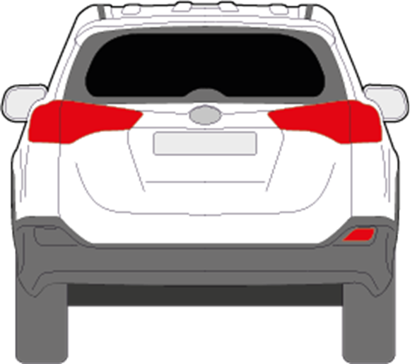 Afbeelding van Achterruit Toyota RAV4 (DONKERE RUIT)