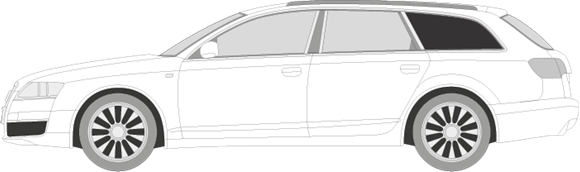 Afbeelding van Zijruit links Audi A6 Avant (DONKERE RUIT)