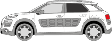 Afbeelding van Zijruit links Citroën C4 Cactus (DONKERE RUIT)