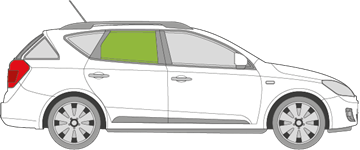 Afbeelding van Zijruit rechts Kia Cee'd break 