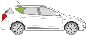 Afbeelding van Zijruit rechts Kia Cee'd break 