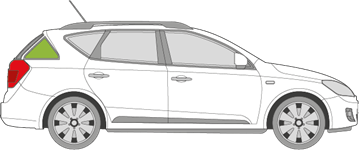 Afbeelding van Zijruit rechts Kia Cee'd break 