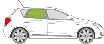 Afbeelding van Zijruit rechts Kia Cee'd 5 deurs 