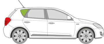 Afbeelding van Zijruit rechts Kia Cee'd 5 deurs 