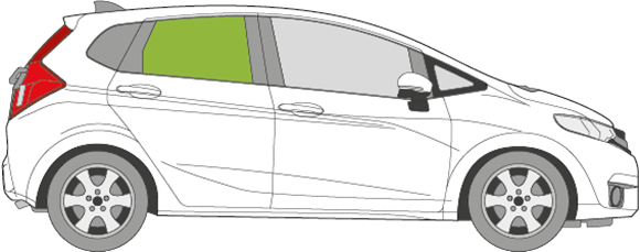 Afbeelding van Zijruit rechts Honda Jazz