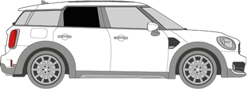 Afbeelding van Zijruit rechts Mini Countryman (DONKERE RUIT)