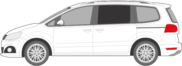 Afbeelding van Zijruit links Seat Alhambra  (DONKERE RUIT)