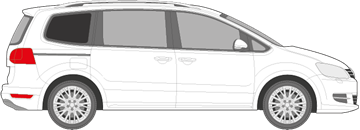 Afbeelding van Zijruit rechts Seat Alhambra (DONKERE RUIT) 