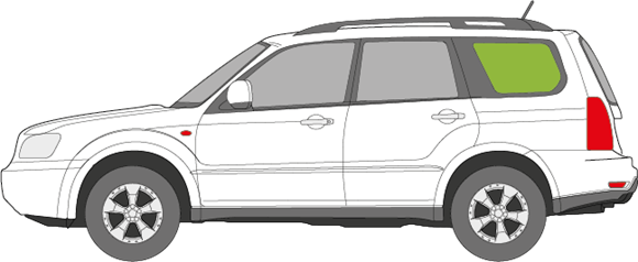 Afbeelding van Zijruit links Subaru Forester