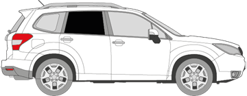 Afbeelding van Zijruit rechts Subaru Forester (DONKERE RUIT) 