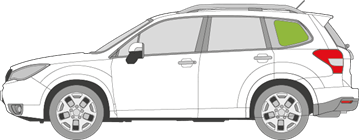 Afbeelding van Zijruit links Subaru Forester 