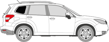 Afbeelding van Zijruit rechts Subaru Forester (DONKERE RUIT)