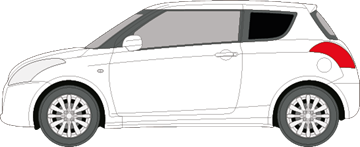 Afbeelding van Zijruit links Suzuki Swift 3 deurs (DONKERE RUIT)