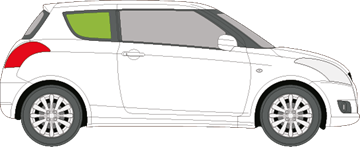 Afbeelding van Zijruit rechts Suzuki Swift 3 deurs