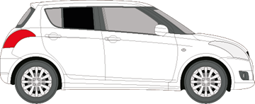 Afbeelding van Zijruit rechts Suzuki Swift 5 deurs (DONKERE RUIT)à
