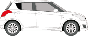 Afbeelding van Zijruit rechts Suzuki Swift 5 deurs (DONKERE RUIT)