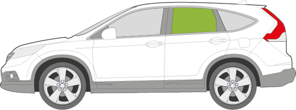Afbeelding van Zijruit links Honda Crv