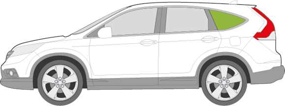 Afbeelding van Zijruit links Honda Crv