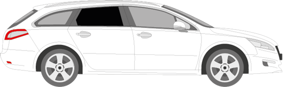 Afbeelding van Zijruit rechts Peugeot 508 SW (DONKERE RUIT)