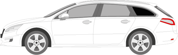 Afbeelding van Zijruit links Peugeot 508 SW (DONKERE RUIT)