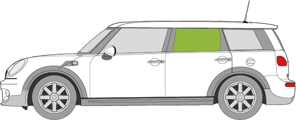 Afbeelding van Zijruit links Mini Clubman 