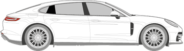 Afbeelding van Zijruit rechts Porsche Panamera (DONKERE RUIT) 