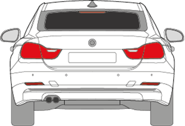 Afbeelding van Achterruit BMW 4-serie 4 deurs coupé (DONKERE RUIT)