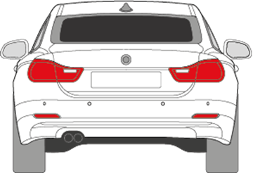 Afbeelding van Achterruit BMW 4-serie 2 deurs coupé (DONKERE RUIT)