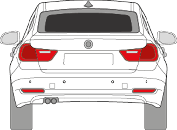 Afbeelding van Achterruit BMW 3-serie GT 5 deurs (DONKERE RUIT)