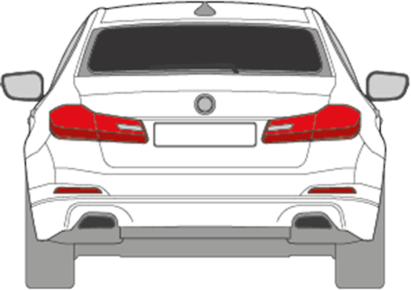 Afbeelding van Achterruit BMW 5-serie sedan (DONKERE RUIT)