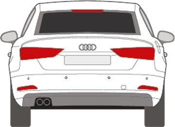 Afbeelding van Achterruit Audi A3 Limousine (DONKERE RUIT) 