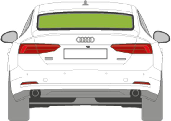 Afbeelding van Achterruit Audi A5 sportback