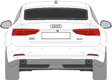 Afbeelding van Achterruit Audi A5 sportback (DONKERE RUIT)