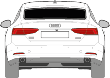 Afbeelding van Achterruit Audi A5 Coupé (DONKERE RUIT) 