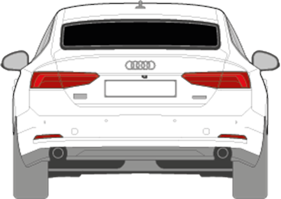 Afbeelding van Achterruit Audi A5 Coupé (DONKERE RUIT) 