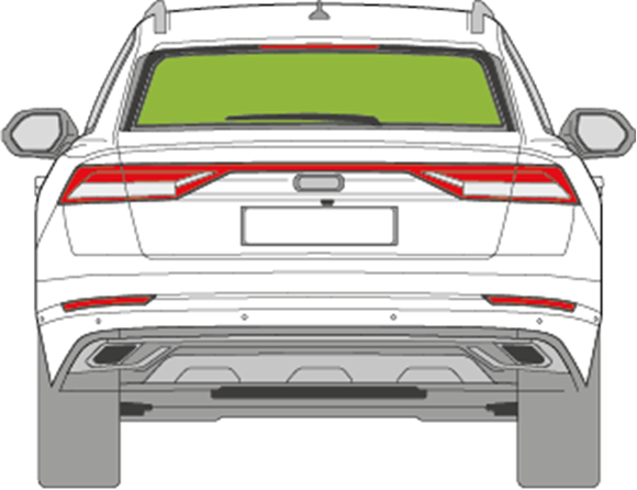 Afbeelding van Achterruit Audi Q8 