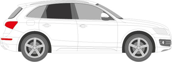 Afbeelding van Zijruit rechts Audi Q5 (DONKERE RUIT)