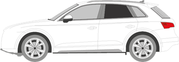 Afbeelding van Zijruit links Audi Q5 (DONKERE RUIT)