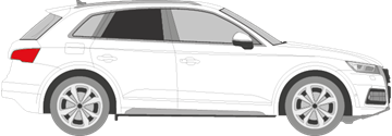 Afbeelding van Zijruit rechts Audi Q5 (DONKERE RUIT)