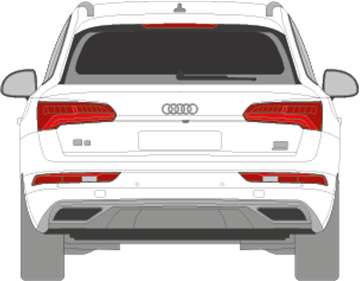 Afbeelding van Achterruit Audi Q5 (DONKERE RUIT)