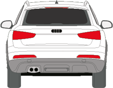 Afbeelding van Achterruit Audi Q3 (DONKERE RUIT)