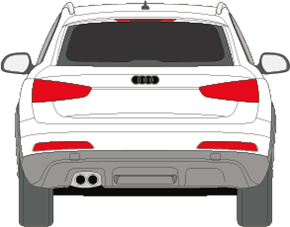 Afbeelding van Achterruit Audi Q3 (DONKERE RUIT)