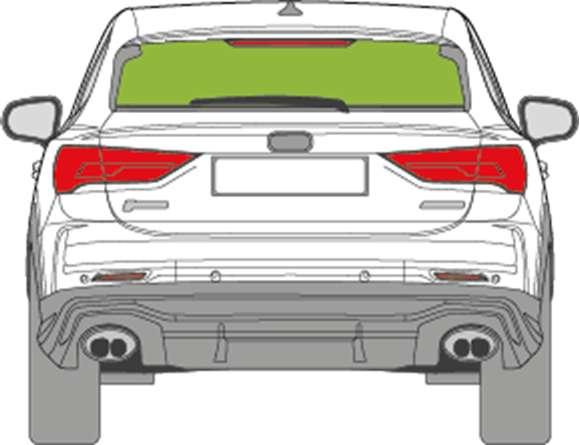 Afbeelding van Achterruit Audi Q3 sportback 