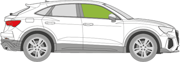 Afbeelding van Zijruit rechts Audi Q3 sportback 